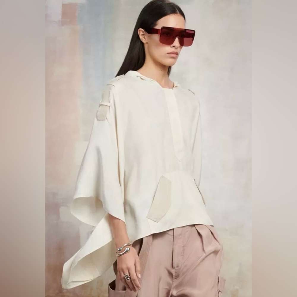 New Zara $119 Hooded Poncho Surplus SRPLS Small 2834/076 TP FLD 10 Oversized